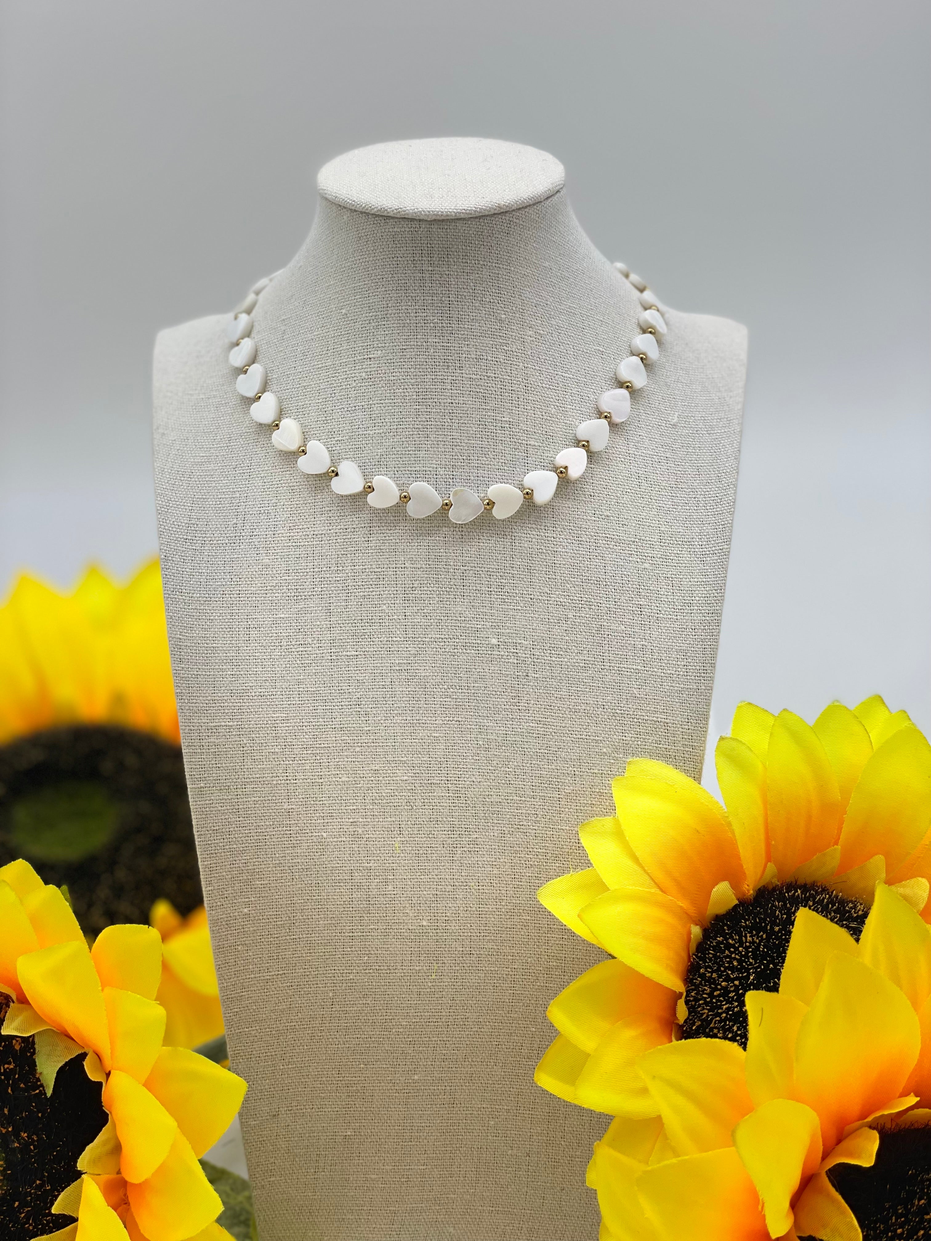Collana perla a forma di cuore