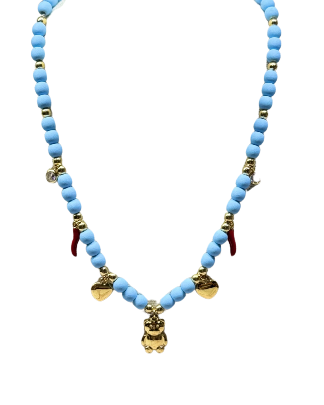 Collana colorata con ciondoli