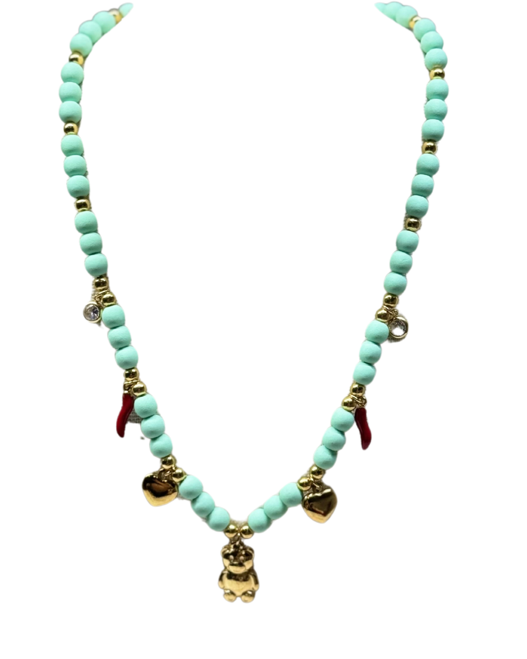Collana colorata con ciondoli