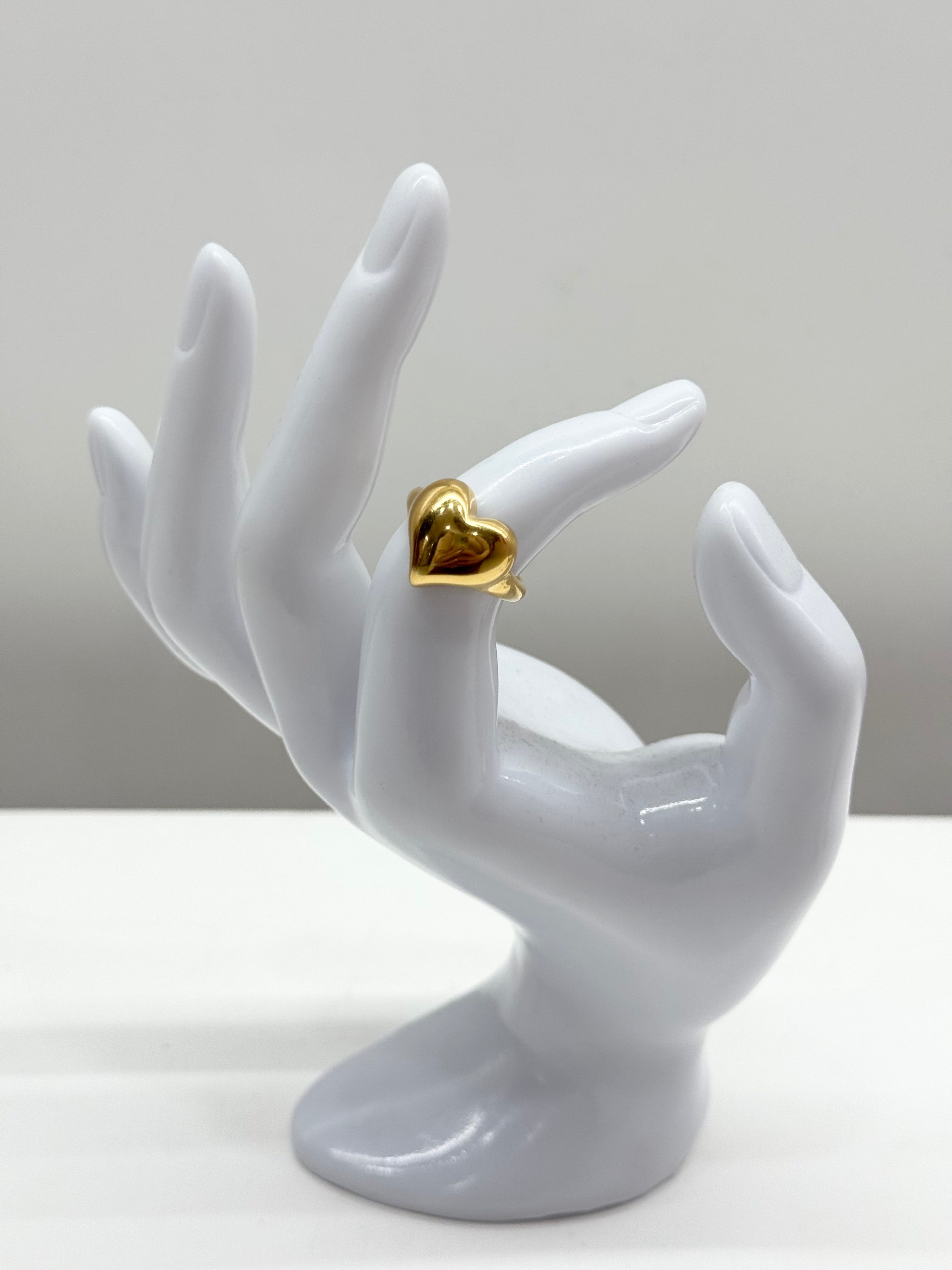 Anello cuore doppio