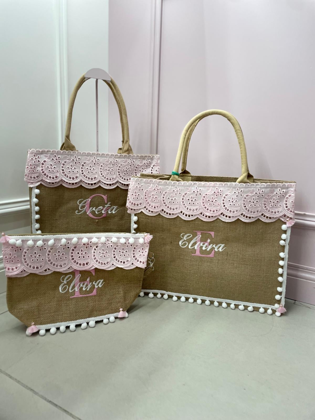 Summer Bag Pizzo San gallo rosa